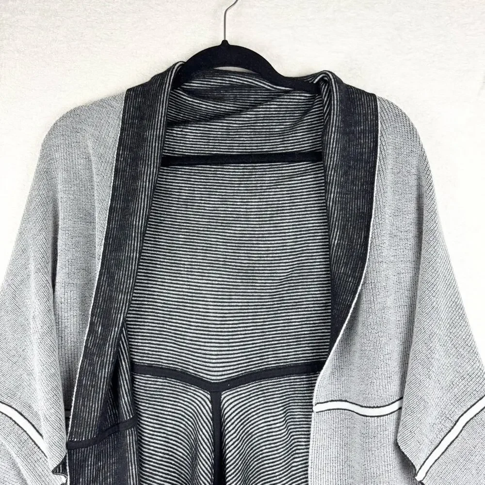 Lululemon Exaltation Wrap Merino Wool Black/Silver Ice - Yoga Gym Travel Commute